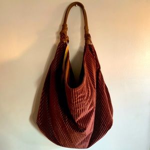 Brown Corduroy Anthropologie bag